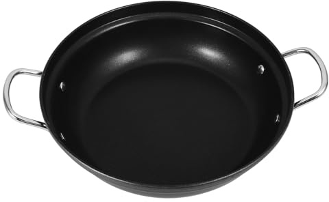 HOLIDYOYO Stainless Steel Skillet with 2 Handles Saute Pan Everyday Pan Stir Fry ’s Pan Multipurpose Deep Frying Pan Stewpot Skillet