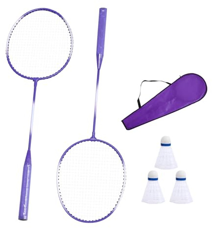 Povanjer Raqueta de bádminton,Juego de Raquetas de bádminton - Juego de Raquetas de bádminton portátiles para Adultos - Juego de bádminton para Interiores, Equipo Deportivo para recreación en