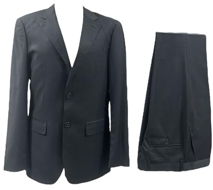 Abito Uomo Sartoriale Slim Fit, fresco Lana Tasmania 150'S extrafine, Giacca 2 Bottoni, Pantalone Stile Slim, Made in Italy, Blu Scuro (IT, Numero, 58, Regular, 7, GRIGIO SCURO) Primavera Estate
