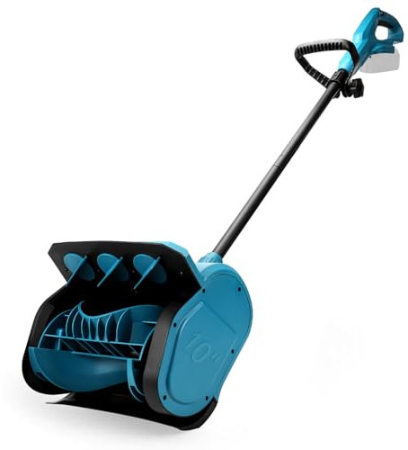 Akku Schneefräse Kompatibel mit Makita 18V Lithium-Akku, 1200W Bürstenlose Elektrische Schneefräse, 15.2cm Räumhöhe, 33cm Reinigungsbreite, 8m Wurfweite, 45° Verstellbare Richtung (Ohne Akku)