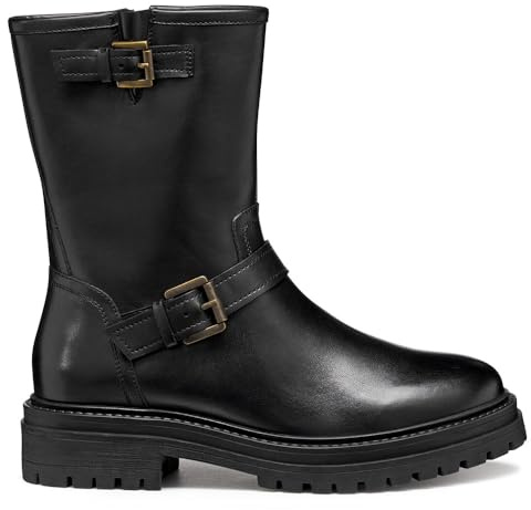 Geox D IRIDEA - Botín para mujer, color negro, talla 39 EU, Negro, 39 EU