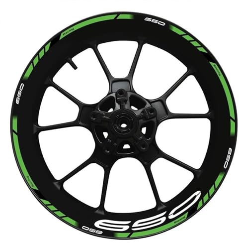 JAYWIS Moto Llantas Pegatinas Pegatinas para Llantas De Motocicleta De 17 Pulgadas para K&awasaki Z650 Z 650, Juego De Pegatinas para Llantas, Cinta De Rayas, Decoración Ruedas Calcomanías(Color 14)