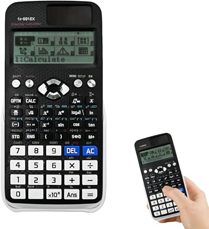 Dakexiong FX-991EX Scientific Calculator Multi-Function Calculator Scientific, 552 Functions, 10+2 Screen Displays - Ideal for Students and Teachers, Office, Black