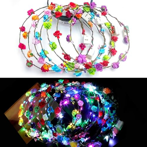 20 guirnaldas LED multicolor con 3 modos de luz, guirnalda de flores iluminada para bodas, fiestas, festivales y cumpleaños