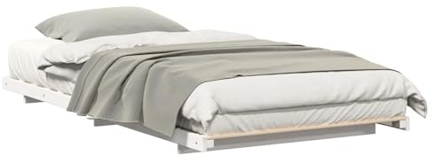 vidaXL Cadre de lit Blanc 90 x 190 cm Pin Massif