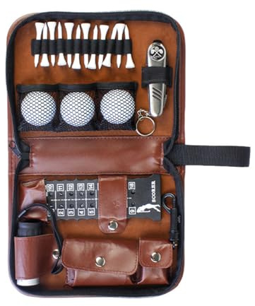 DUZEPA Regalos de golf para hombres y mujeres, juego de accesorios de golf con estuche de alta gama, telémetro, cepillo y tees, multifuncional.