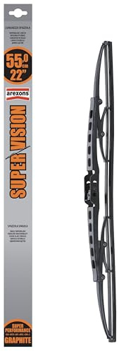 AREXONS - Spazzola Super Vision 55cm con Struttura Antiruggine e Spoiler per Maggiore Aderenza, Gommini in Grafite a Lunga Durata