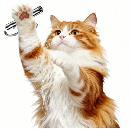 VOVIGGOL Jouets interactifs pour chats et animaux domestiques, bâton pointeur pour chats d'intérieur, jouets intelligents pour chats pour exercices d'entraînement