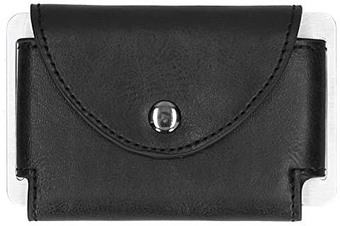Korthållare RFID-blockerande PU-läder Visitkortsplånbok Kreditkortsförvaring Smal Kompakt Lättvikt för män Kvinnor Kontorsanvändning Resor Essential Svart 10 x 6,7 x 1,5 cm