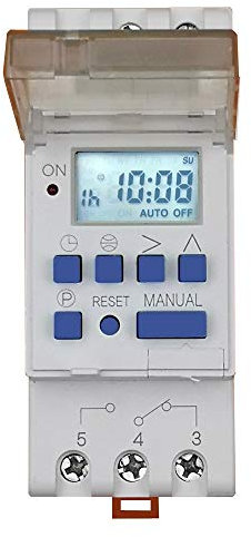 DIW -ASTRO1 AHD16T-U - Interruttore digitale astronomico con 8 programmi giornalieri/settimanali, funzione astrofunzione Notte, 1 commutatore, conversione dell'ora estiva/invernale, connettore