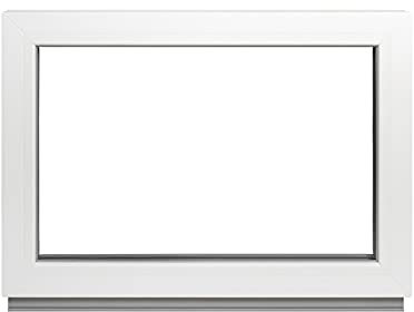 Finestra in plastica per finestre in vetro fisso, larghezza x altezza: 65 x 50 cm, bianco, finestra con doppi vetri, per casette da giardino, garage, finestre in plastica di alta qualità, larghezza