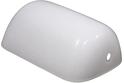 FIRVRE Blanco 22.5cm Banker pantallas para lamparas de mesa Pantalla para vintage lámpara pantalla de cristal de repuesto banco LáMpara de Banqueros Pantalla de Vidrio escritorio pantalla de reemplazo