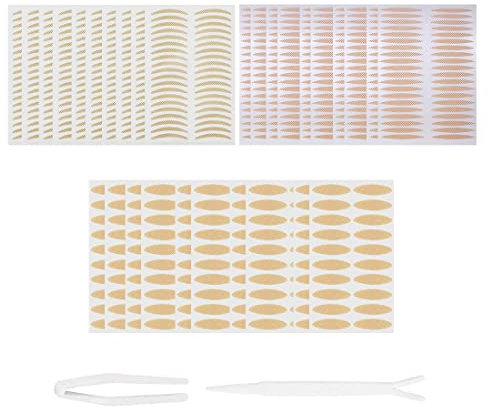 1200 Pezzi Eyelid Tape, Adesivo a Doppia Palpebra, Trasparente Doppio Palpebra Nastro, Cerotti per Trucco Occhi, Adesivi per Palpebre Cadenti, Con 2 attrezzi speciali, Per palpebre cadenti (3 Stili)