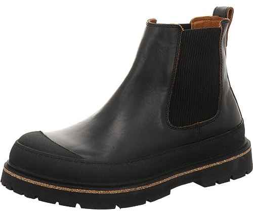 Birkenstock Prescott Slip On Men black, Pull Up Leather, Stivaletti Uomo in Pelle (44)