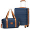 COOLIFE Handgepäck Koffer 55x40x20cm + 30L Reisetasche (45×36×20cm) für Ryanair & Easyjet mit 4 Silent Spinner Rädern & TSA-Schloss – ABS-Hartschale, Leicht Handgepäck Set