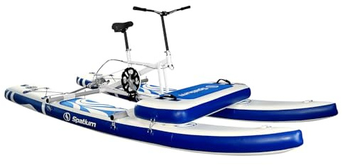 Spatium 2.0 Modello Water Bike per Pontoon Gonfiabile Lago con Pedale Acqua Biciclette con elica a 3 pale per sport acquatici, colore blu scuro