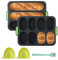 DAJAVE Brötchen Backform Set Baguette Backform Silikon Backformen für Brötchen Baguette Backblech Silikonform mit 2 Isolationshandclip+Ölpinsel für Muffins, Baguette, Brot