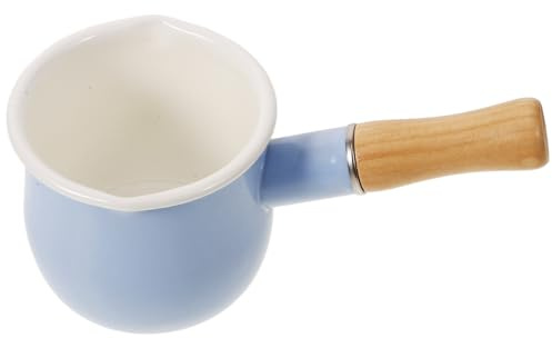 ULTECHNOVO Pentola Per Latte Antiaderente Smaltata Piccola 7.48In Multiuso Per Bambini E Cucina Adatta Induzione Elettrica Con Manico Lungo Sicuro