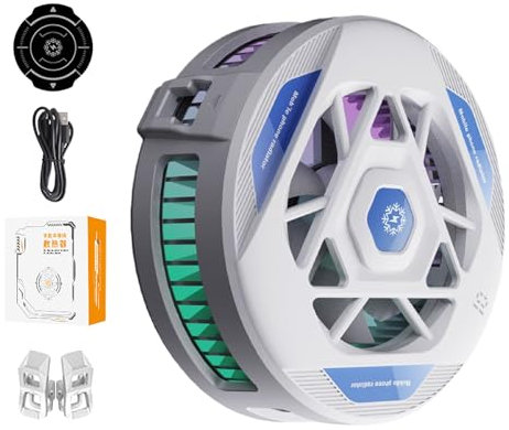 Cooler, Magnetic Cellphone Cooling Device, Quiet Portable USB Cooler, Sturdy Semiconductor Smartphone for Outdoor Use, Daily Commuting, Travel, Esports Competition