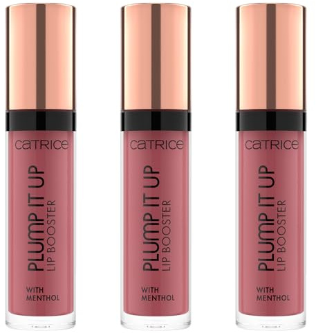 Catrice Plump It Up Lip Booster, Nr. 120, Rot, volumengebend, kühlend, vergrößernd, glänzend, vegan, ohne Konservierungsstoffe, ohne Parabene, ohne Mikroplastikpartikel, 3er Pack (3x3.5ml)