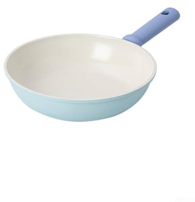 Poêle à frire en fer forgé à fond plat pour la cuisine à la maison, 20 cm/24 cm/26 cm, 1 pièce (C)