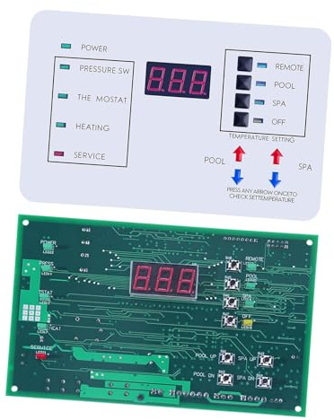 Digital Display Temperature Controller Circuit Board Replacement for Pool and Spa Heaters Models LN TSI200 Series Digital Controller for Pools