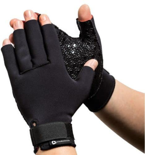 ATC Handels GmbH Thermoskin Handschuhe als Paar - Kompressionshandschuhe bei Arthrose und rheumatische Erkrankungen - Anti-Rutsch Arthritis Handschuhe, XL 27-29 cm