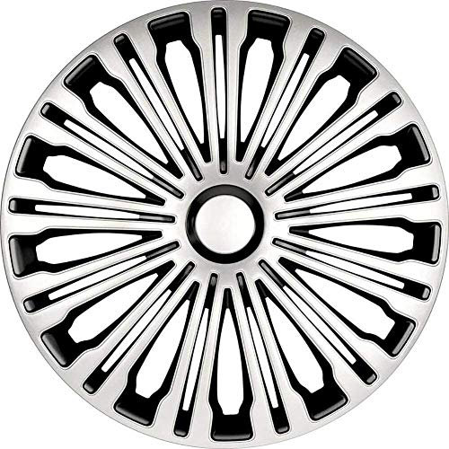kh Teile Radkappen 14 Zoll Volante schwarz/Silber 14 2-Fach lackiert Radzierblenden 4er Set komplett