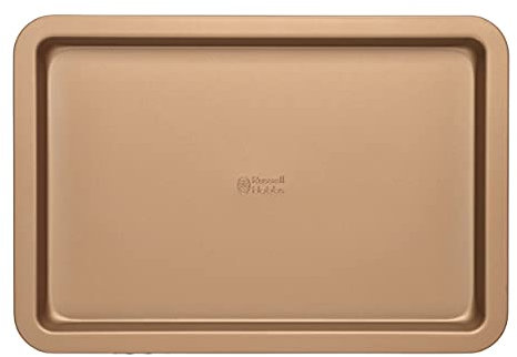 Russell Hobbs Opulence 37cm Backblech - große antihaftbeschichtete Auflaufform, Rechteckig Ofenblech, Backformen aus Kohlenstoffstahl, PFOA-frei Gemüsebratblech, ofenfest bis 220°C, Gold