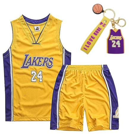 Molinka Ärmlös baskettröja för barn, nätväst, uniform, topp och shorts, pojkar, barn, sommarkläder, set med nyckelring med nyckelring