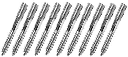 Stockschrauben M4x40-10 Stück - Edelstahl V2A Rostfrei mit Innensechskant - Schraubstifte - Holzschrauben (10 Stück M4x40 (mit Innensechskant))