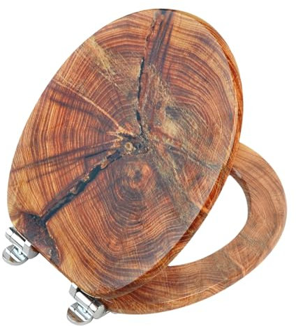 SINOBATH H264-S03 - Sedile WC con sistema di abbassamento automatico, interno in legno MDF