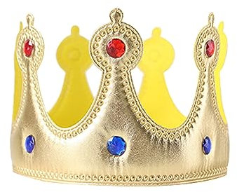 ZOOMPIL Coronas para Niños, King Crowns Party Hat, Sombrero de Corona de Rey, Corona de Tela con Diamantes de Imitación para Diademas de Cosplay para Fiesta de Cumpleaños de Niños