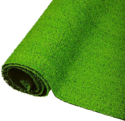 Trintion Artificial Grass High-Density Fake Turf Realistic Looking Artificial Turf Roll for Patio Garden Lawn Dog Pets Outdoor Fake Grass Mat 4 x 1M