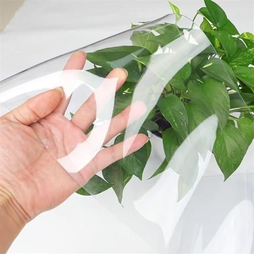 PVC Strip Curtain, Door Curtain, Insect Protection Curtain, Balcony Curtain, Length 180 cm - 300 cm, PVC Transparent Slat Curtain, 1.3 mm - 3.3 mm, Waterproof, Windproof, Dustproof (Colour: Thickness