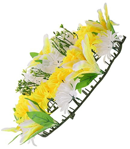 PRETYZOOM Funebre Ghirlanda Funebre Artificiale Fiore Per Tomba Materiale Di Alta Qualità