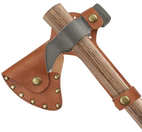 Tomahawk Elegante con Fondina - Ascia da Campeggio Custodia Protettiva (240 x 197 x 178 mm)
