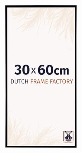 Dutch Frame Factory - Cornice 30x60 cm - Nero Opaco - Cornice per foto in Plastica con vetro plastico Antiriflesso - Cornice portafoto 30x60 cm - Easy