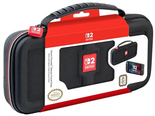 RDS - Officially Licensed Nintendo Switch 2, Nintendo Switch OLED & Nintendo Switch Systems Game Traveler Deluxe Case – Holds 12 Game Cards & microSD Card Case Holds 2pcs & Each Holds 2 microSD Cards