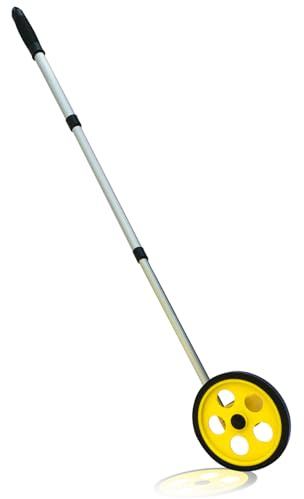 Uadme Ruota di Misurazione, 0-9999,9m Rotella Metrica, Ruota di Misura Pieghevole, per Distanze Rettilinee e Curve, Strumenti di Misura e Layout