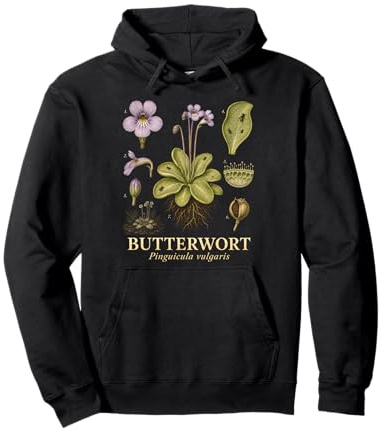 Butterwort Pinguicula Vulgaris Carnivorous Plant Study Pullover Hoodie