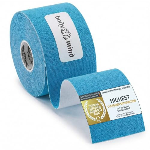 Body & Mind® Kinesiotape 5 m – Elastiskt Kinesiologiband, Hudvänlig