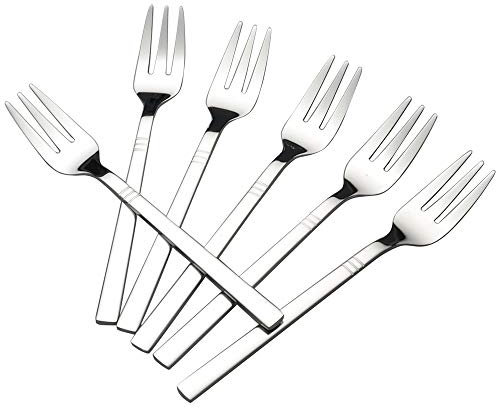 Fosly 12 Pezzi Forchette da Dessert in Acciaio INOX, Forchette da Pasticceria, Forchettine da Dolce