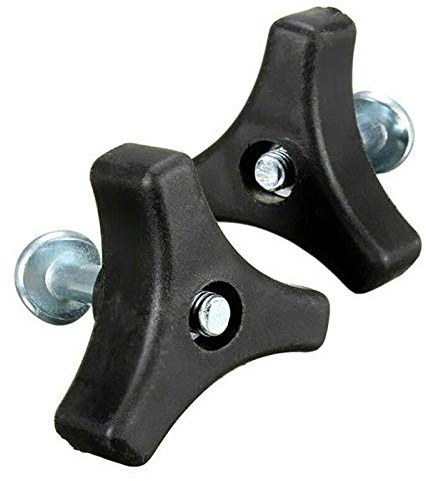 SMTHOME 2PCS Triangolo Manopola Manopola Dado Manico Vite Dado ad Alette Set Parti di Ricambio per Honda Tosaerba Plastica Nero