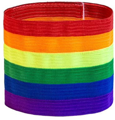 Sportacular Gear Regenbogen-Armbinde mit Klettverschluss individuell anpassbar | Rainbow Armband Kapitänsbinde Captain Spielführerbinde