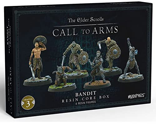 Modiphius Entertainment | The Elder Scrolls: Call to Arms | Bandit Core Set | Miniature Game | Unpainted