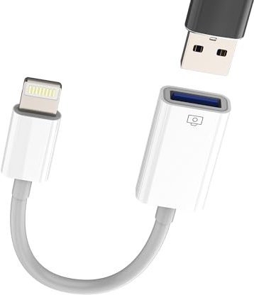 MFI-certifierad USB OTG 3.0 Lightning-adapter för iPhone 14 13 12 med iPad-anslutning, digitalkamerakortläsare, tangentbord, mus och datortillbehör
