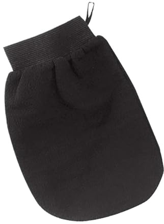 Exfoliating Glove Scrub Mitt 5pcs /set Double Sided Peeling Glove Exfoliating Tan Removal(Black)