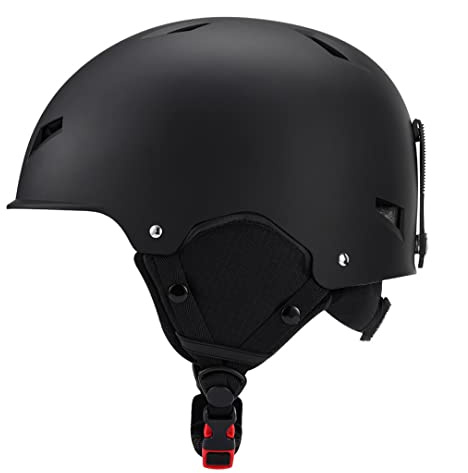 Casco da sci Casco neve mobile regolabile per gli attrezzi da sci sportivi invernali all'aperto per uomini donne nere L