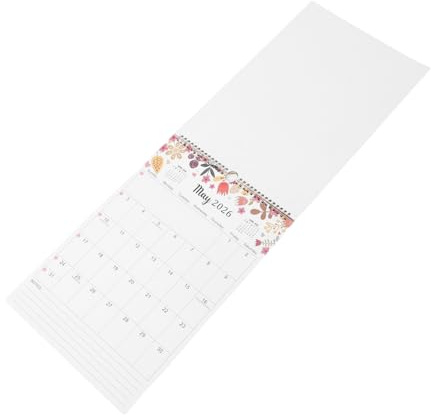 Gatuida Calendrier Mural Papier Mois avec Espace Notes Calendrier Anglais Vacances Planificateur Mensuel Robuste et Suspendu pour Bureau et Maison